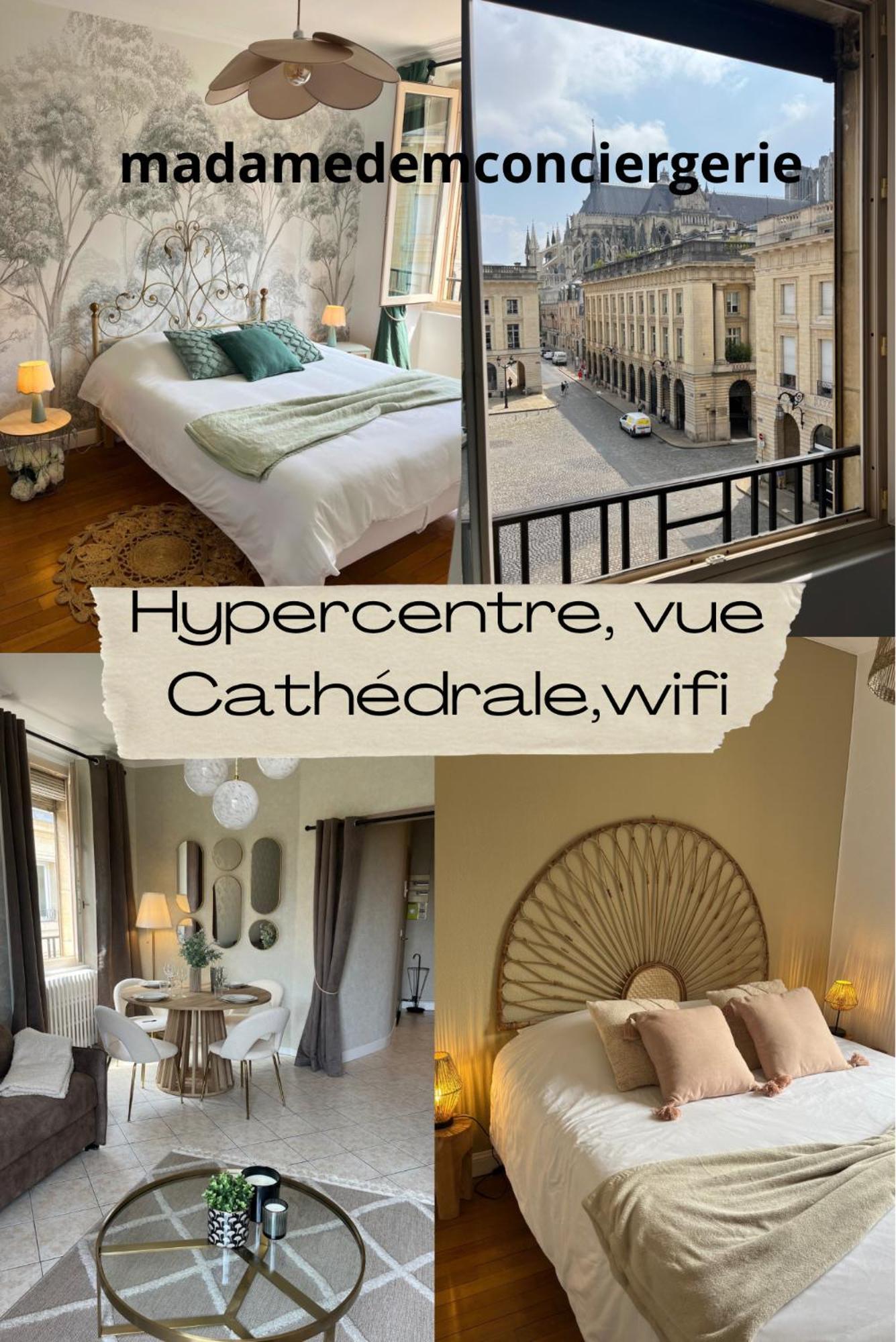 Royal Home, Hypercentre Reims Avec Vue Cathedrale Εξωτερικό φωτογραφία